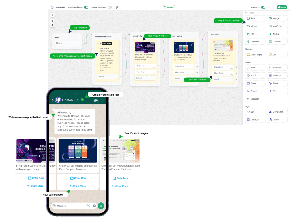 AutoChat no-code chatbot builder graphic