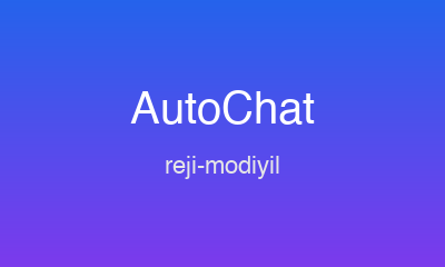Reji Modiyil, founder of AutoChat